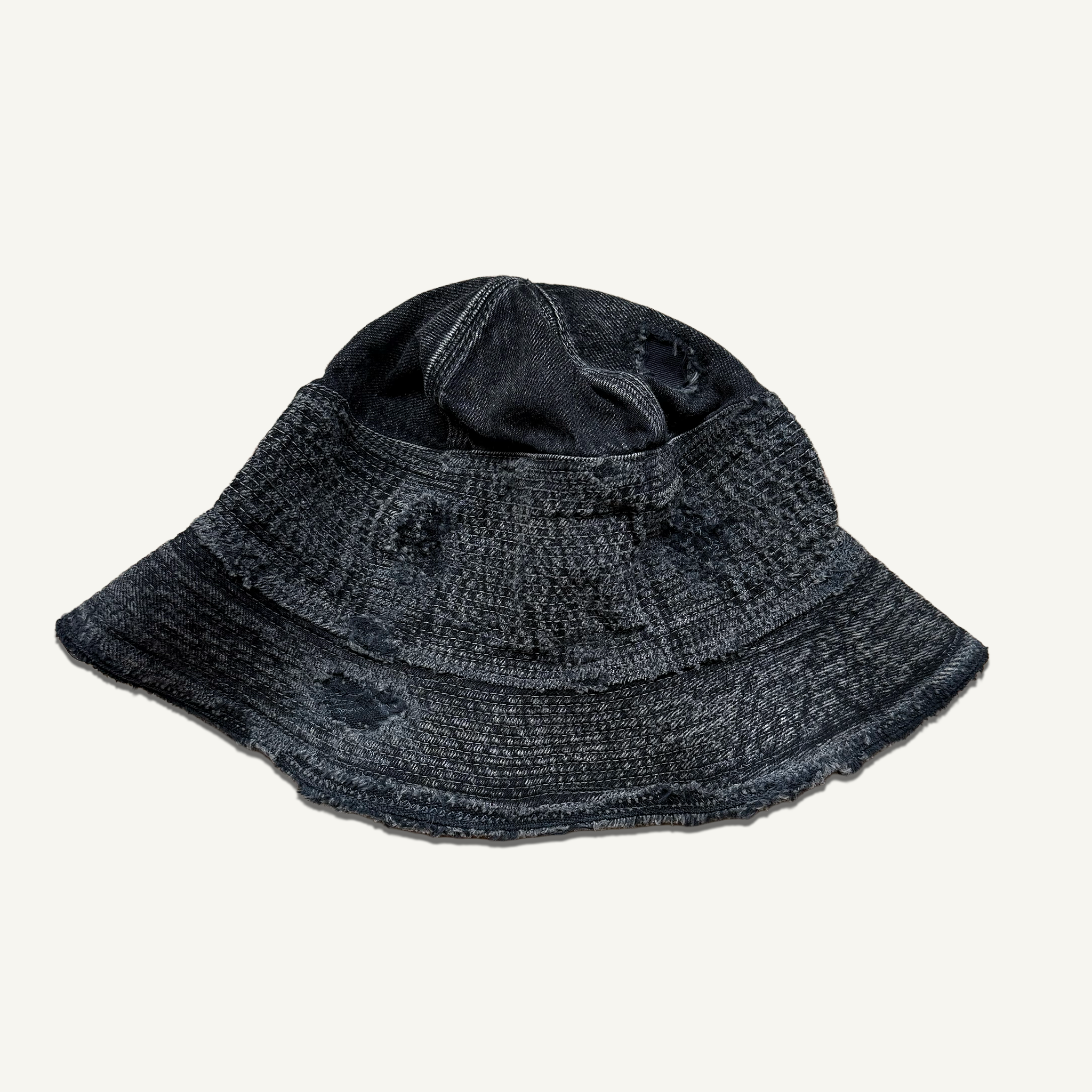 Kapital Kountry “Old Man and the Sea” Bucket Hat, Black × Black