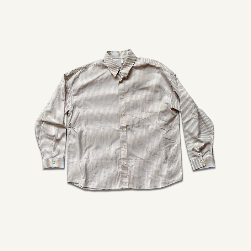 Sunflower Stable Shirt in brown pinstripe — Copenhagen menswear tailoring