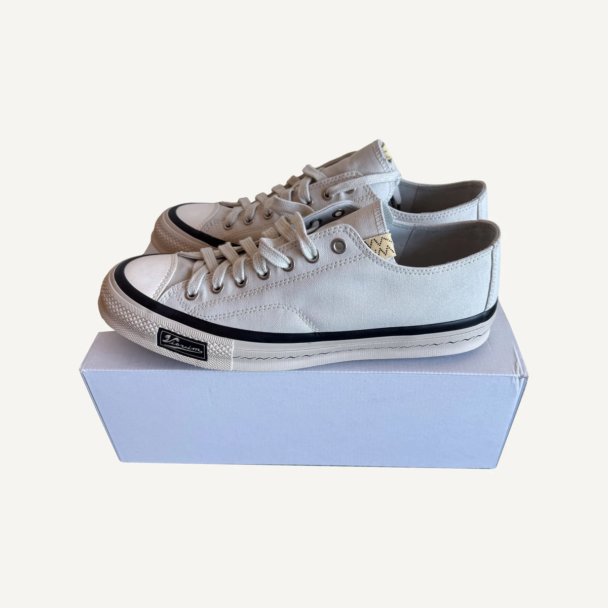 visvim Skagway Lo, Ivory, pair on box