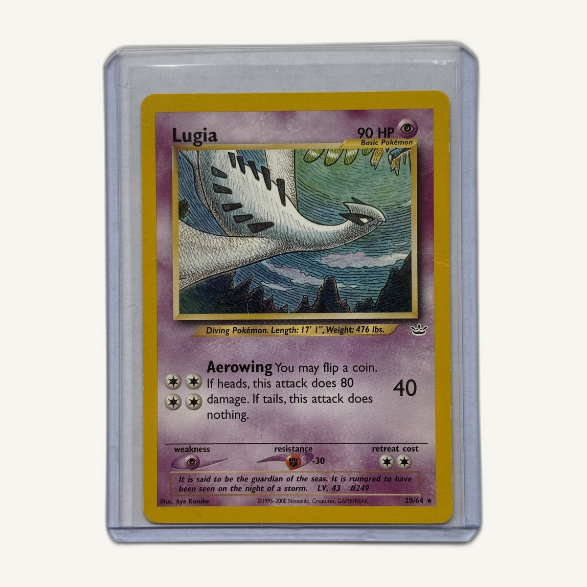 2001 Pokémon Neo Revelation Lugia 20/64, front