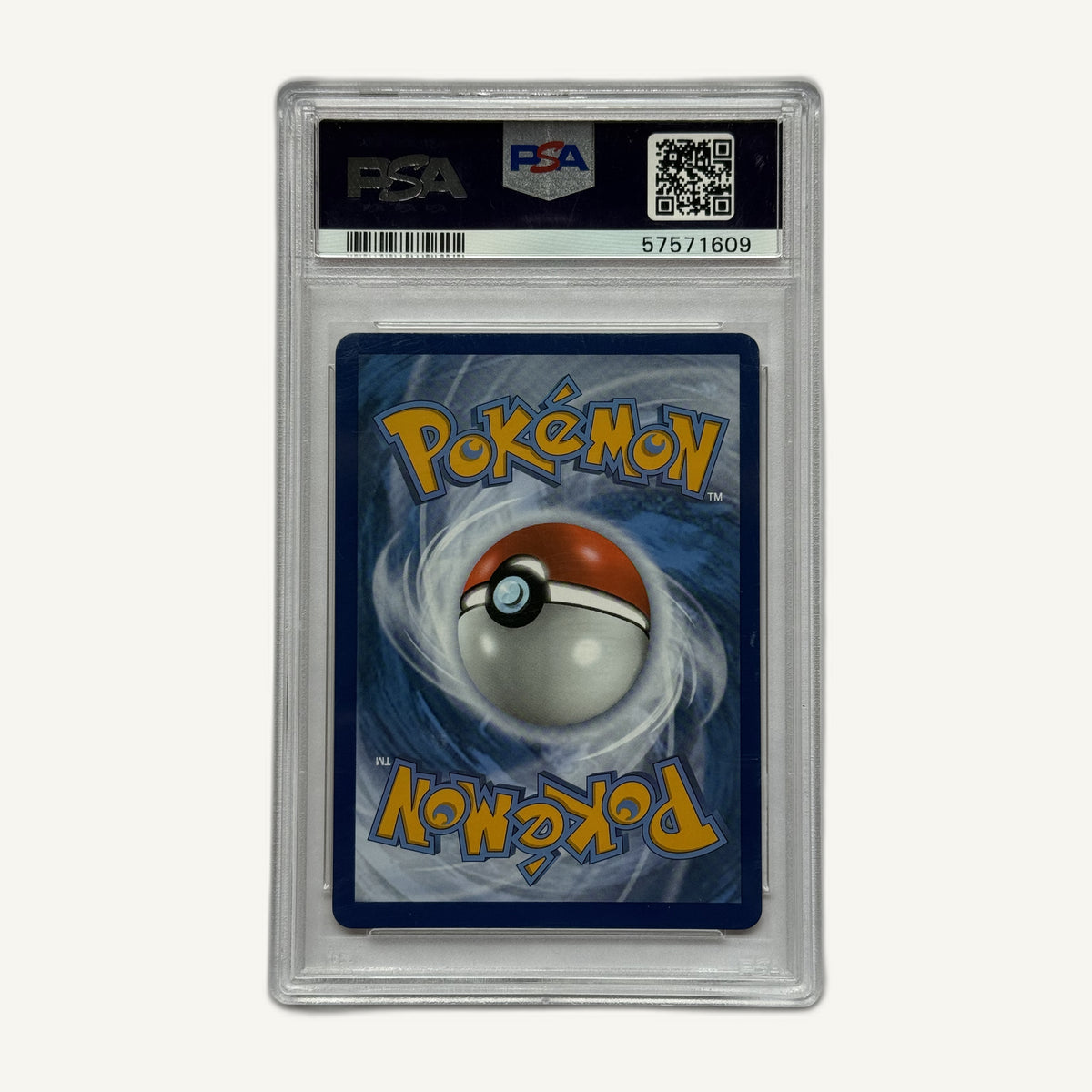 2020 Pokémon Vivid Voltage Rayquaza 138/185 Amazing Rare PSA 10, back of slab