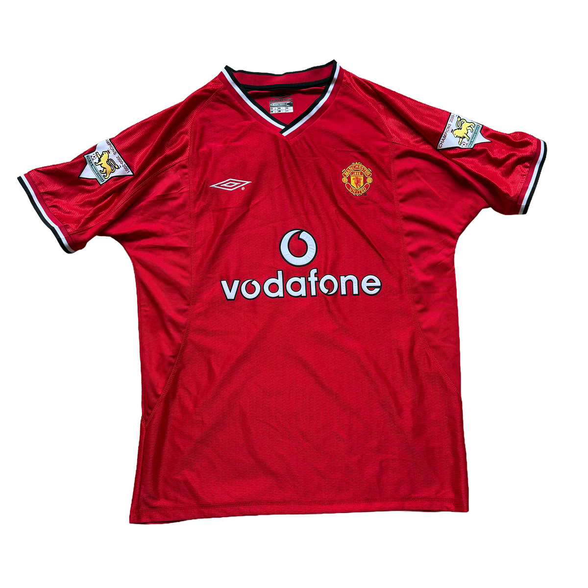 Manchester United Umbro home shirt, Vodafone, front